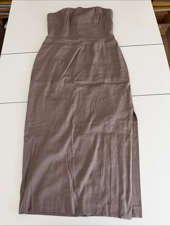 Anthropologie Dresses & Skirts - Anthropologie Strapless Midi Dress in Warm Taupe L